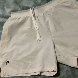 Off White/Cream Athletic Shorts